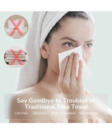 POMPOM LIFE Facial Cleansing Wipes Disposable Cotton Wet and Dry Wipes Biodegradable Face Wipes Large Soft 200 Pieces Cleaning Cloth Suitable for Sensitive Skin - Buy Online on GoSupps.com