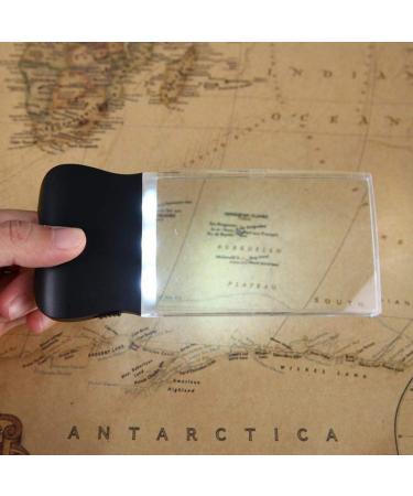 Magnifying Glasses Educational Hobby Magnifiers Handheld Square Large Area Reading Aids Magnifiers Led Light Ultra-Thin Optical Resin 2 Times Magnifying Glass - Buy Online on GoSupps.com