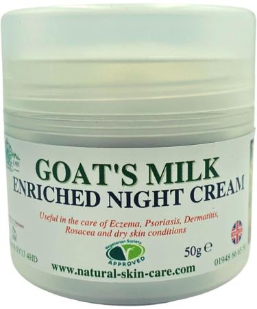 Goats Milk Enriched Night Cream 50g by Elegance Natural Skin Care for Sensitive Skin Rosacea Dermatitis Psoriasis Eczema Dry Skin Multi Award Winning. - Buy Online on GoSupps.com