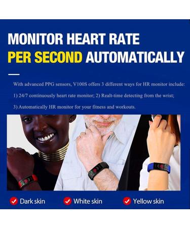 V100S Fitness Tracker with Body Temperature Heart Rate Blood Pressure Sleep Health Monitor Activity Tracker Step Calorie Counter Pedometer Watch for Men Women Teens Black - Buy Online on GoSupps.com