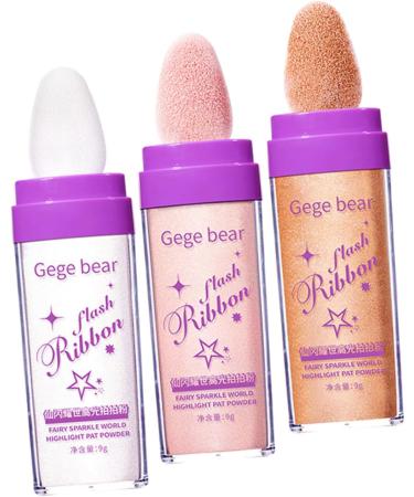 FOMIYES 9 Pcs Highlight Pat Powder Glitter Highlighter Face Powder Compact Glitter Powder Makeup Stick Body 1 count (Pack of 1) Assorted Colorx3pcs - Buy Online on GoSupps.com