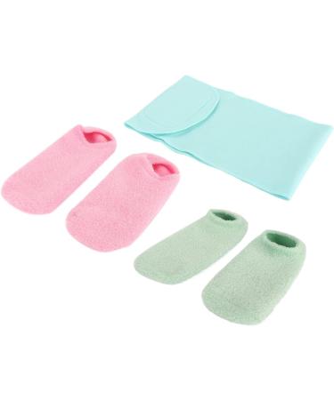 Qukaim Gel Spa Socks Moisturizing Gel Socks and Neck Wrap Set Skin Smoothing and Firming Spa Gel Nourishing Repair 2 Pairs Socks and 1 Neck Wrap - Buy Online on GoSupps.com