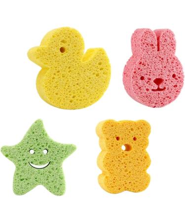 Beaupretty 4Pcs Loofah Sponge Set - Star Bear & Bunny Shaped Bath & Shower Scrubber for Deep Cleaning - Perfect for Body Wash - Buy Online on GoSupps.com