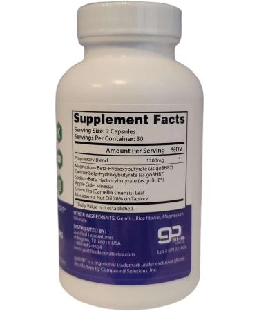 Trim Life Labs Keto Max 1200MG Pills - 2 Pack with Apple Cider Vinegar, goBHB Exogenous Ketones - Advanced Ketogenic Supplement for Ketosis Support - 120 Capsules, 60 Count - Buy Online on GoSupps.com