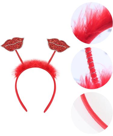 UNVOJL 2 Pieces Valentine's Day Headbands Red Glitter Lip Shape Headband Hair Hoop Party Hair Accessories for Women Wedding Birthday Gift - Buy Online on GoSupps.com