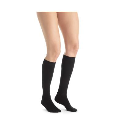 JOBST UltraSheer Knee High 15-20 mmHg Compression Stockings Closed Toe Medium Classic Black Classic Black Medium