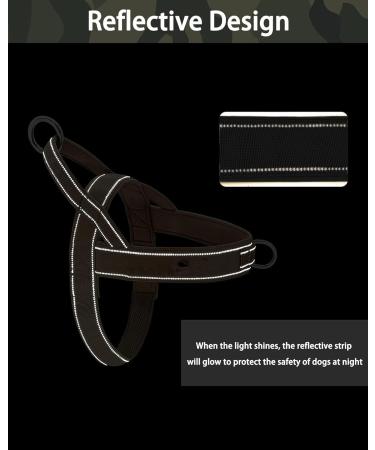 Eeyfarog No Pull Dog Harness for Small & Medium Dogs - Reflective Adjustable Safe Black - Ideal for Comfort & Control - Buy Online on GoSupps.com