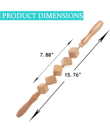 Fanwer Wood Therapy Massage Roller - Anti Cellulite Maderoterapia Colombiana for Full Body Muscle Pain Relief (15.76 inches) - Buy Online on GoSupps.com