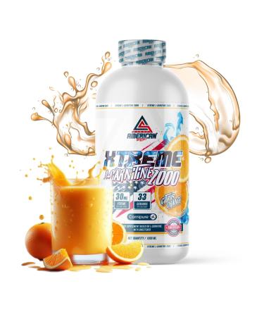 AS American Supplement | Extreme L-Carnitine 2000 | L Liquid Carnitine | Muscle Definition Aid | Refreshing Orange Juice | 1 Liter | Increases Performance and Energy