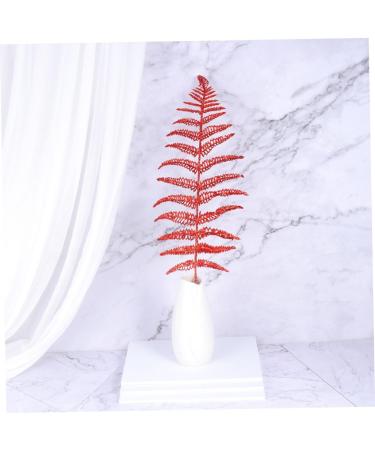ABOOFAN 10pcs Artificial Christmas Tree Flower Arrangements Wreaths Picks Plants Adornment Leaf Filler Flash Red 14*41cm - Buy Online on GoSupps.com