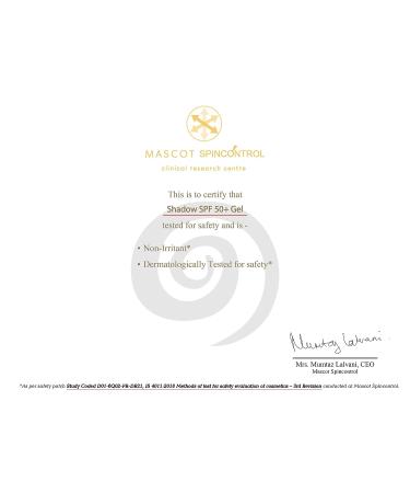 Fixderma Shadow SPF 50+ Gel | Titanium Dioxide & Zinc Oxide Sunscreen | Broad Spectrum UVA/UVB Protection | Water Resistant | 2.64 Oz - Buy Online on GoSupps.com