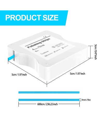 AISEELY Dental Polishing Strips 4mm Whitening Strip - Fine Blue Tooth Sandpaper - Interdental Grinding Tool - 6m Rolls/Box - Buy Online on GoSupps.com