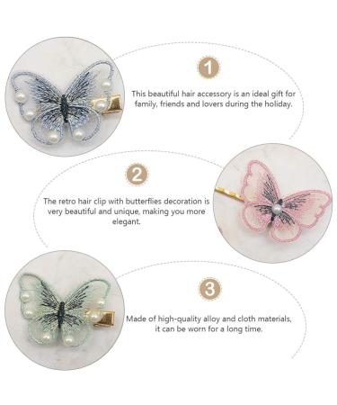 Frcolor Vintage Butterfly Hair Clips 12 Pieces Cute Embroidered Animal Hair Jewelry for Women | Perfect Party Favors for Birthdays & New Year - Buy Online on GoSupps.com