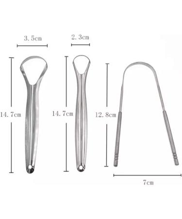 ActivePur Tongue Scraper Cleaner (3 Pcs) - Stainless Steel Tongue Cleaner for Bad Breath & Oral Hygiene with Travel Case - Buy Online on GoSupps.com