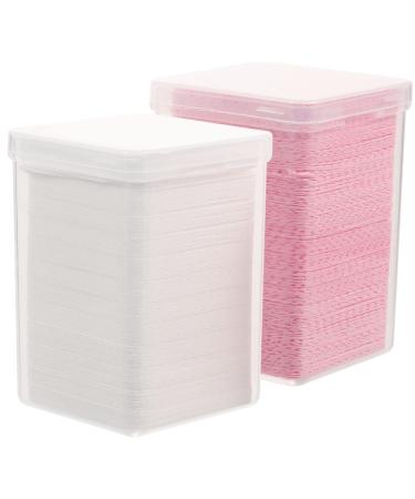 DOITOOL 2 Boxes Eyelash Wipes Glue Cleansing Pads Cleaning Gel Eyelash Glue Remover Pad Extension Nail Gel Cleaning Tool Nail Art Gel Nail Polish Plastic Manicure Eyelash Tool