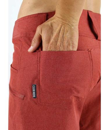 Club Ride Apparel Women's Eden Cycling Shorts with Level 2 Chamois - 7 Red Cayenne - Medium - Buy Online on GoSupps.com