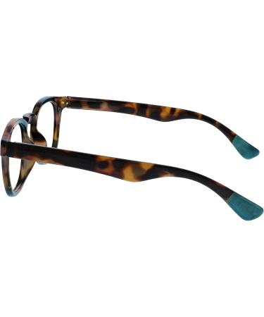 Buy Opulize Ava Reading Glasses - Schmeinlich Rounded Frame Scratch-Resistant Brown Tortoise & Turquoise +2.50 Dioptries - Stylish & Durable for Men & Women - Buy Online on GoSupps.com