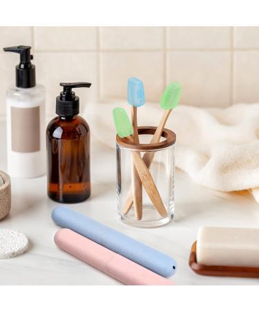 Naseom Portable Toothbrush Case - 4 Pack Travel Container with 5 Protective Toothbrush Head Covers for International Shipping - Buy Online on GoSupps.com