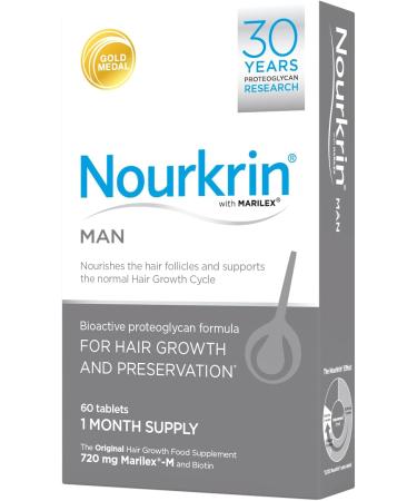 Nourkrin Man 60 Tablets - 1 Month Supply for Hair Growth - Buy Online on GoSupps.com
