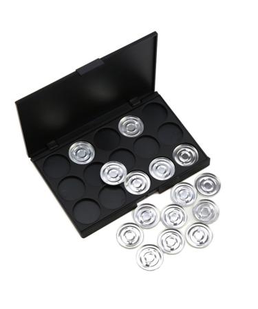 Healvian 15 Empty Cosmetic Case Cosmetic Cases for Traveling Eyeshadow Case Empty Makeup Eye Shadow Silver