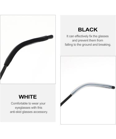 Lalafina Anti-Slip Silicone Glass Holder - 10 Pairs of Slide-Resistant Glasses Slippered Foot Covers | Durable Comfortable Ear Holsters for Secure Glasses Handling - Buy Online on GoSupps.com