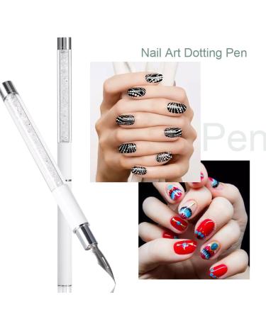 Nail Art Pens - Multifunction Crystal Handle Watercolor Dotting Tool for Home Nail Designs - Shop Internationally - Buy Online on GoSupps.com