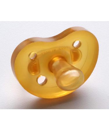GOLDI Natural Heart Shape Pacifier Soother - 100% Latex for Babies (0-3 Months) - Safe & Comfortable - Buy Online on GoSupps.com