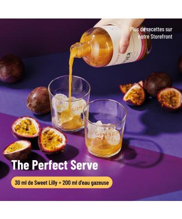 GIMBER Sweet Lilly Organic Ginger Concentrate 500 ml | Organic non-alcoholic drink made from a blend of ginger passion fruit pineapple and turmeric - Buy Online on GoSupps.com