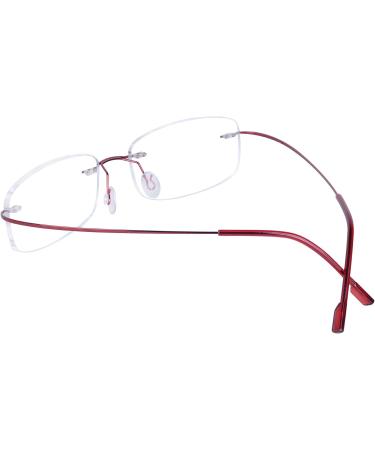 JoXiGo Rimless Reading Glasses for Men & Women - Ultralight 13g Flexible Frame with Case - 2.5 Magnification for Ages 60-64 - Stylish & Comfortable - Buy Online on GoSupps.com