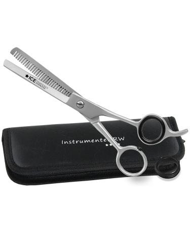 Premium Effilier scissors - modeling scissors - hairdressing scissors - hair scissors - thinning out with a practical storage case (No. 7 6 inch modeling toothing 1 -sided)