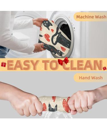 Beard Bib Apron - Beard Hair Catcher for Men | Perfect Father's Day & Christmas Gift | Black Cat Love Heart Design - Buy Online on GoSupps.com