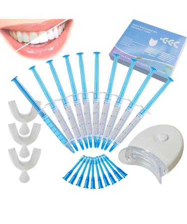 Soniker Teeth Whitening Gel Teeth Whitening Kit with Blue Clod LED Light  Teeth Whitener Gel  9x3ml & 1x3ml Teeth Whitening Gels  3 Mouth Trays for Tooth Whitening