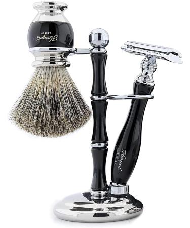 Haryali Shaving Kit for Men | Complete Wet Shave Gift Set with Double Edge Safety Razor Badger Brush & Soap Bowl | International Shipping Available - Buy Online on GoSupps.com