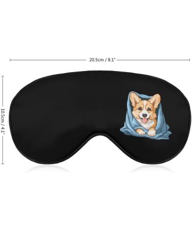 Shop Corgi Dog Puppy Eye Mask - Soft Sleep Mask with Blue Blanket & Adjustable Strap - Blocks Light for Men & Women - Buy Online on GoSupps.com