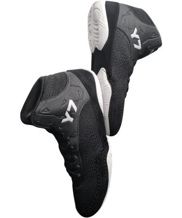 Fox-Fight Y7 Martial Arts Shoes for Men & Women - Breathable Suede Ringer Shoes | Flexible Athletics Fitness Shoes | 46 EU Black & White - Buy Online on GoSupps.com