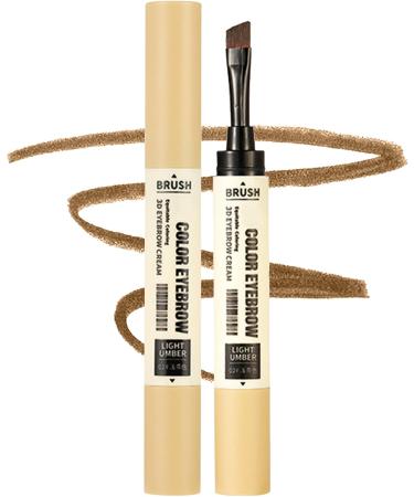 Eyebrow Cream - SmudgeProof Liquid Eyebrow Makeup With Brush | Double Head Natural Brow Gel All Day Hold - Sweatproof Highly Tinted Liquid Eye Brow Makeup Shape & Hold Eyebrow Lambo Tea Brown - Buy Online on GoSupps.com