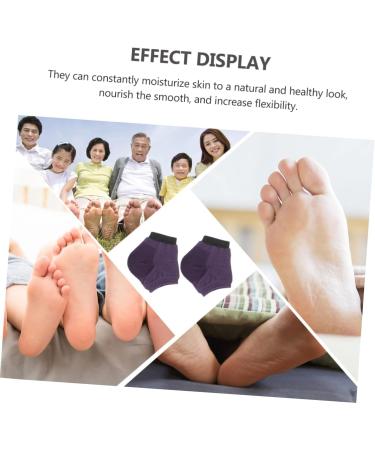 FOMIYES 5 Pairs Moisturizing Socks Foot Moisturising Socks Lotion Socks Heel Sleeves for Cracked Heels Heel Sleeve Moisturizing Dry Feet Non- Socks Yoga Socks Breathable Spa Cotton Purple - Buy Online on GoSupps.com