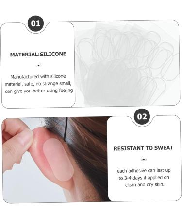 TEHAUX 60pcs Elf Ear Stickers - Transparent Vertical Ear Patch for Cosmetics & Makeup | Ear Accessories - Buy Online on GoSupps.com