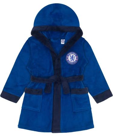 Chelsea FC Baby Fleece Hooded Bathrobe | Official Merchandise | Gift for 0-6 Months | Royal Blue - Buy Online on GoSupps.com
