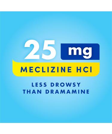 Bonine Non-Drowsy Motion Sickness Relief - Chewable Tablets (Meclizine HCL 25mg) for Nausea & Motion Sickness - Raspberry Flavor - 32 Tablets - Essential for Travel - Buy Online on GoSupps.com