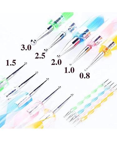 5X Colorful 2 Way Dotting Pen Tool - Professional Nail Art Tip & Dot Paint Manicure Kit for Perfect Nail Designs - Buy Online on GoSupps.com