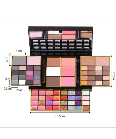 TRIEtree All In One Makeup Kit - 74 Colors Eyeshadow Palette, Lipstick, Glitter, Blush for Teenagers & Women - Buy Online on GoSupps.com