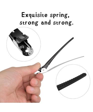 12PCS Alligator Hair Clips - Long Plastic & Metal Duckbill Styling Clips for Women & Girls - No Bend Hair Pin - 10.3cm/4.05inch - Perfect for Salons & Home Use - Buy Online on GoSupps.com