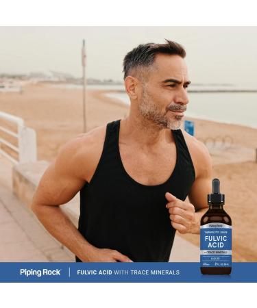 Piping Rock Liquid Fulvic Acid Drops | 2 fl oz | with Trace Minerals | Ionic Supplement | Vegetarian Non-GMO & Gluten Free - Buy Online on GoSupps.com