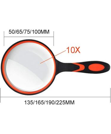 10X Handheld Reading Magnifier100MM 4INCHES Real Glass Magnifying Lens for Book Newspaper Reading Insect and Hobby Observation Classroom Science (Green) Full of Stars - Buy Online on GoSupps.com