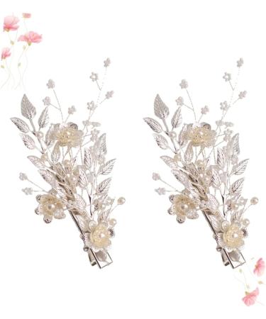 2 Set hairpin trim bridal hair accessories bridesmaid hair clips hair barrettes for women hair accessories for women wedding Beads bridal hair clips manual Miss Hair piece - Buy Online on GoSupps.com