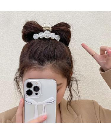 Head Ornament Hair Claw Clips Ladies White Camellia Hairpin Ponytail Clip Small Grab Clip Side Bangs Clip Hairpin Women Shark Clip Headdress TS5163-6 (Color : TS5163 1) - Buy Online on GoSupps.com