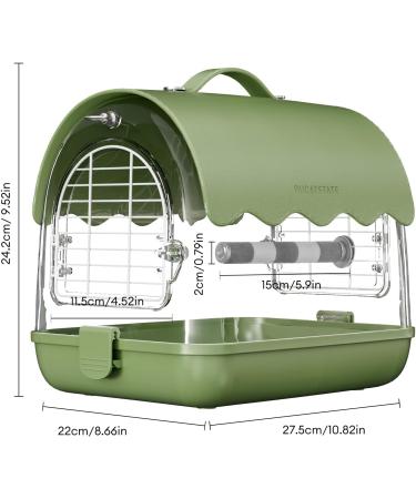 BUCATSTATE Bird Carrier Backpack with Perch Transparent Travel Bird Cage Bag Lightweight with Shade Cover Visible Window for Parrots Small Cockatiels Budgie and Other Similar Size Birds (Green) - Buy Online on GoSupps.com