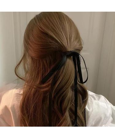 xbiez Chic Bow Elastic Hair Ropes Ponytail Holder Fashionable Ribbon Hair Scrunchie for Women and Girls Beige - Buy Online on GoSupps.com