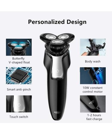 SID Electric Razor For Men 4 IN1 IPX7 Waterproof 4D Shaving Electric shaves (black) - Buy Online on GoSupps.com